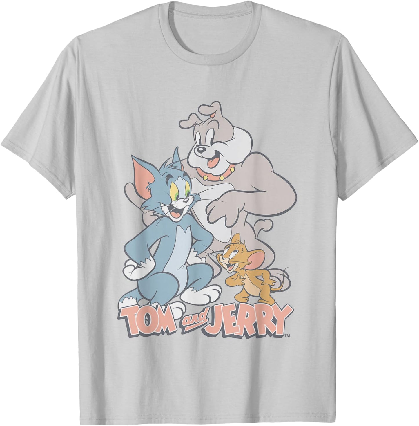 Tom and Jerry Pastel Pals Vintage Group Shot T-Shirt - T-Shirt | Ash