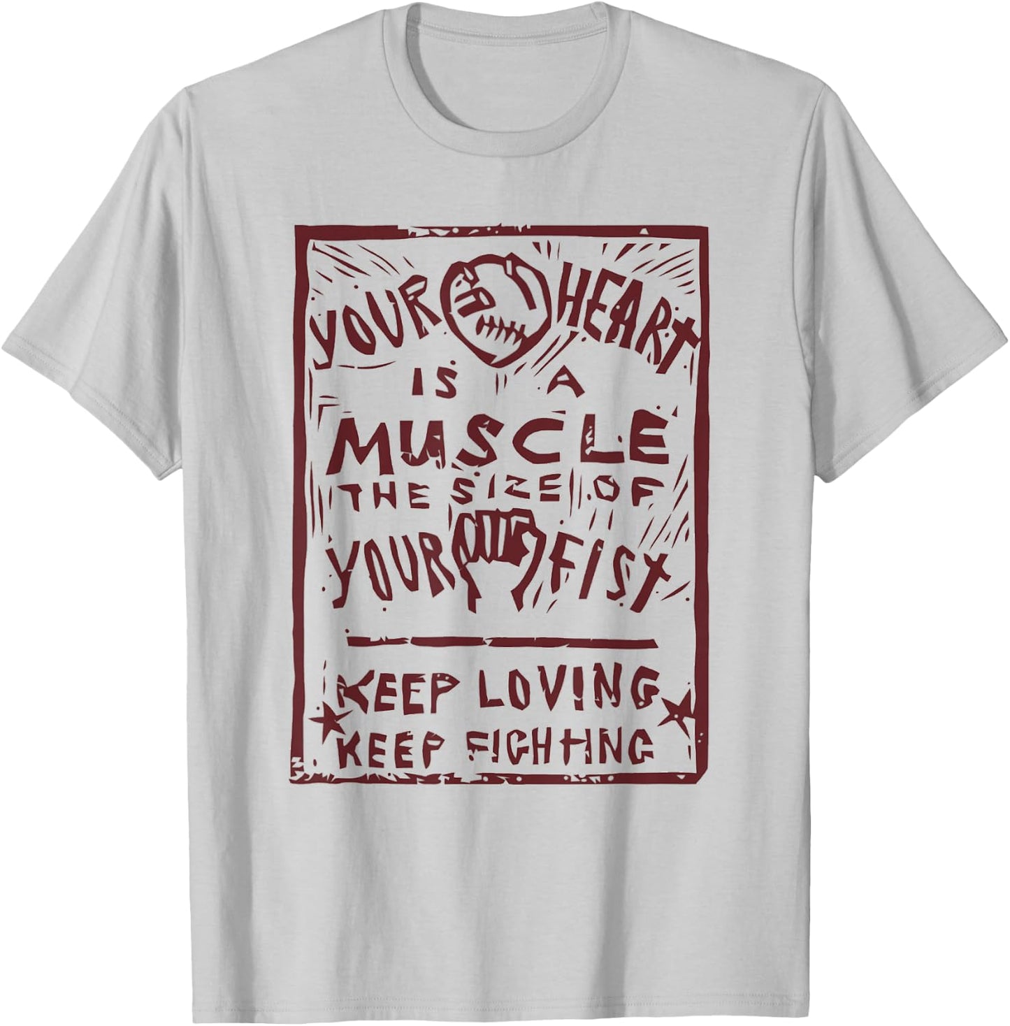 "Your heart is a muscle the size of your fist" Punk Anarchy T-Shirt - T-Shirt | Ash