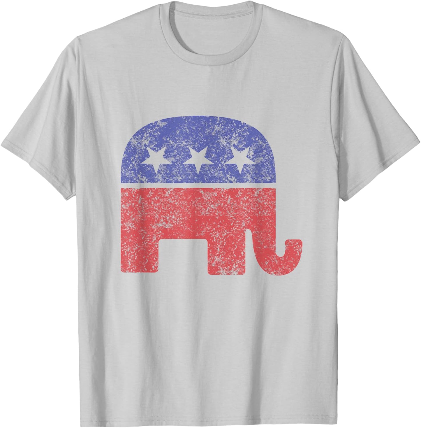 Republican Elephant Vintage Logo Gift T-Shirt - T-Shirt | Ash