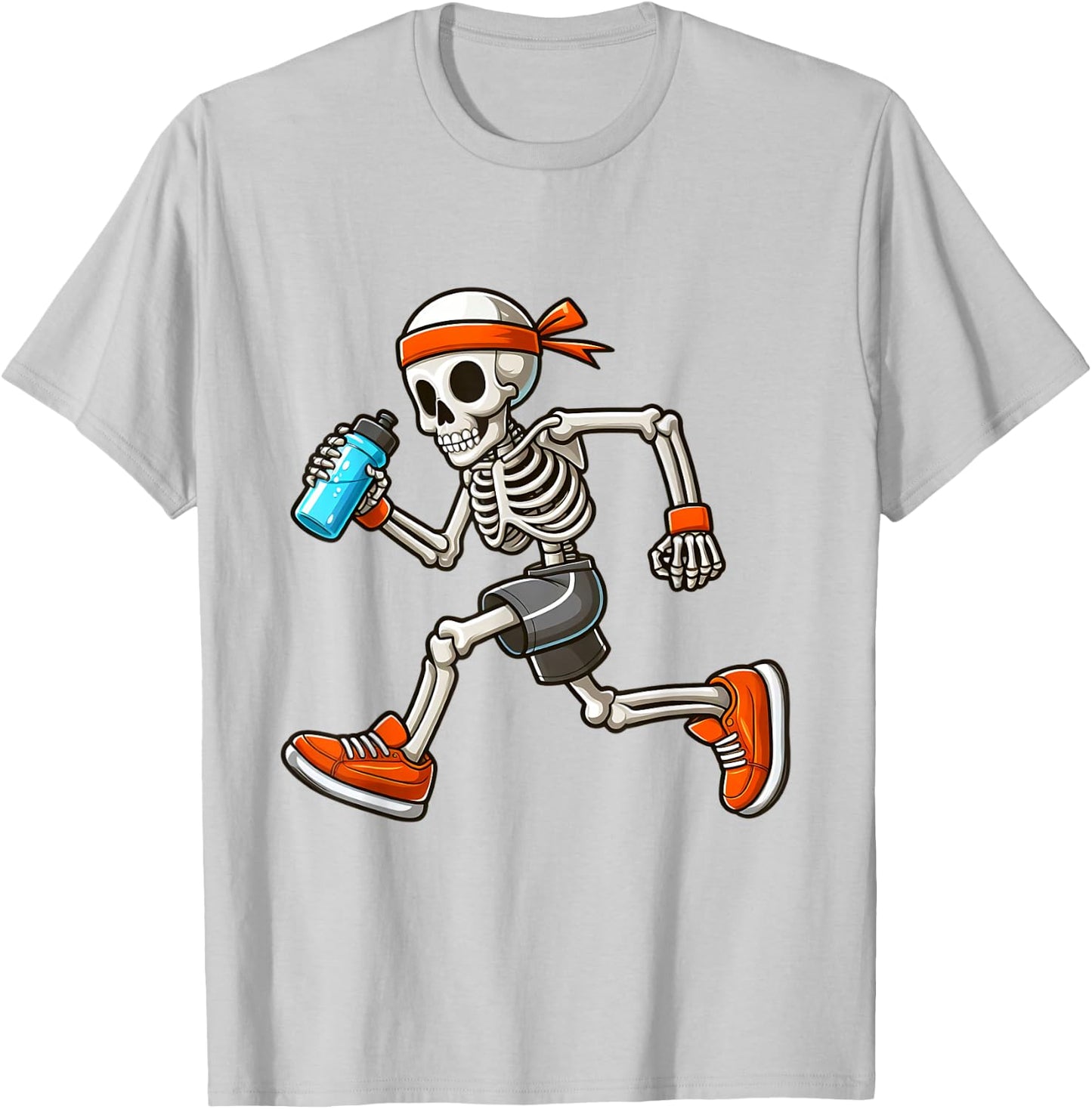 Running Skeleton Halloween Costume Spooky Runners Lover T-Shirt - T-Shirt | Ash