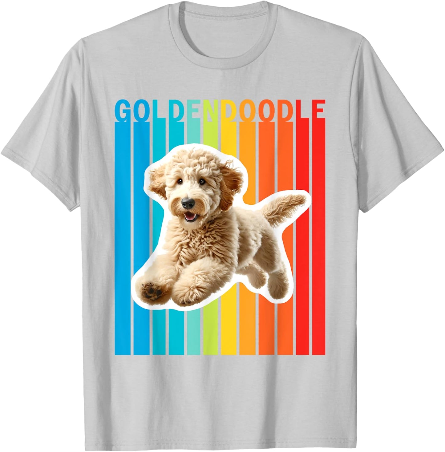 Colorful Goldendoodle T-Shirt - T-Shirt | Ash