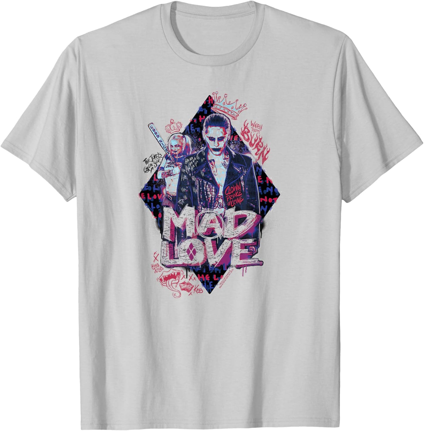 Suicide Squad Harley Quinn & Joker Mad Love T-Shirt - T-Shirt | Ash
