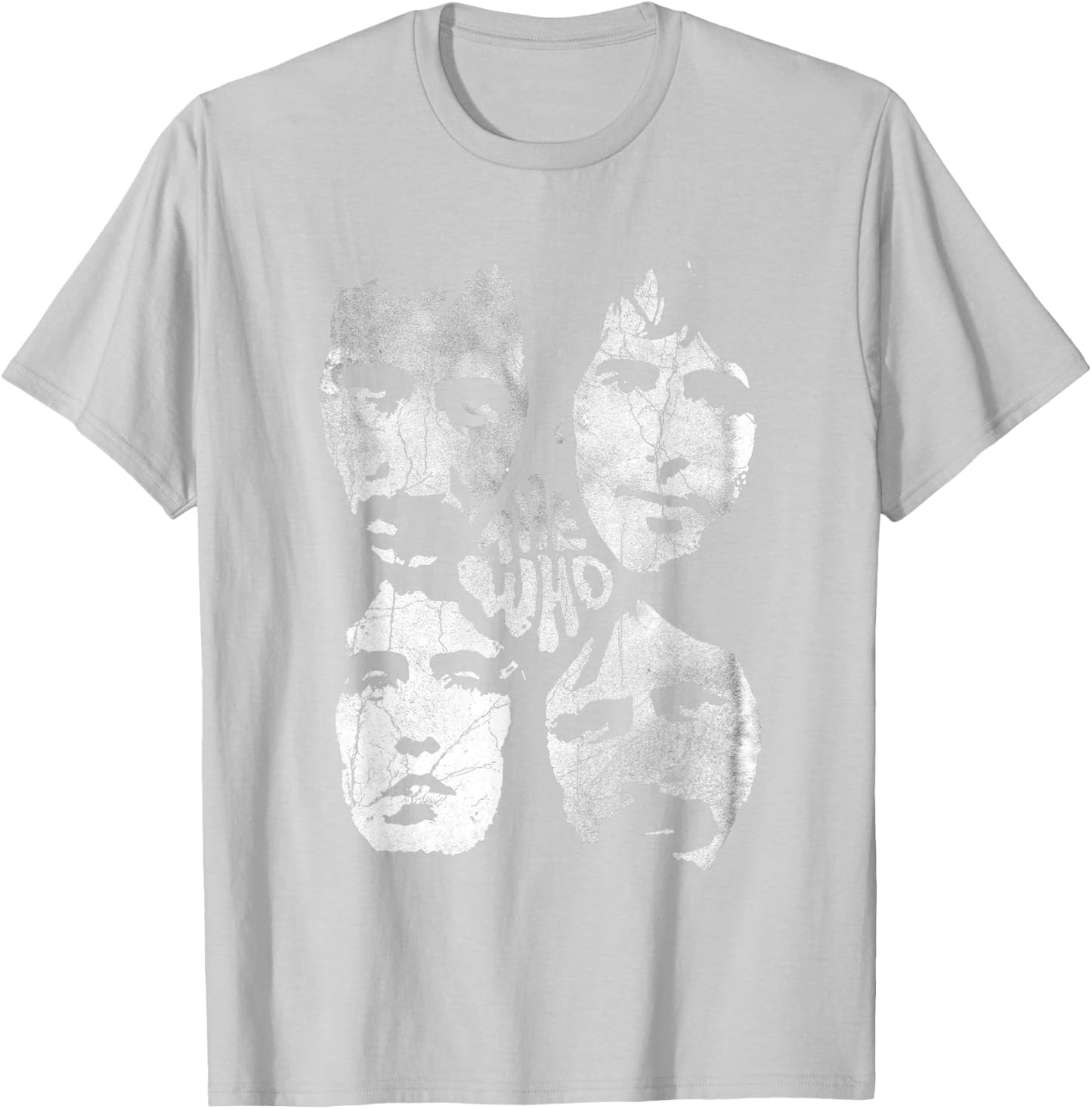 The Who Official Distressed Four Heads Band T-Shirt - T-Shirt | Ash