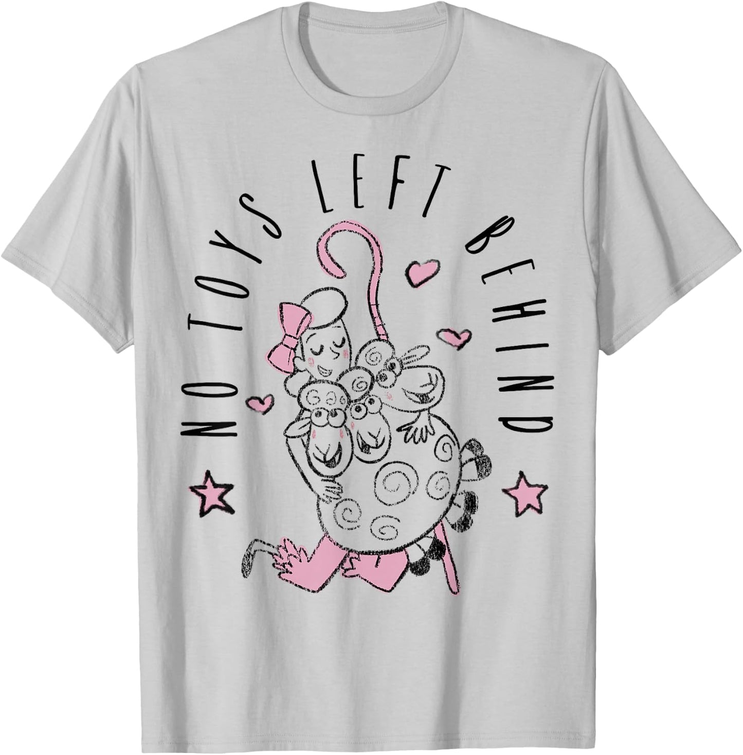 Disney Pixar Toy Story 4 Bo-Peep No Toys Left Behind T-Shirt - T-Shirt | Ash