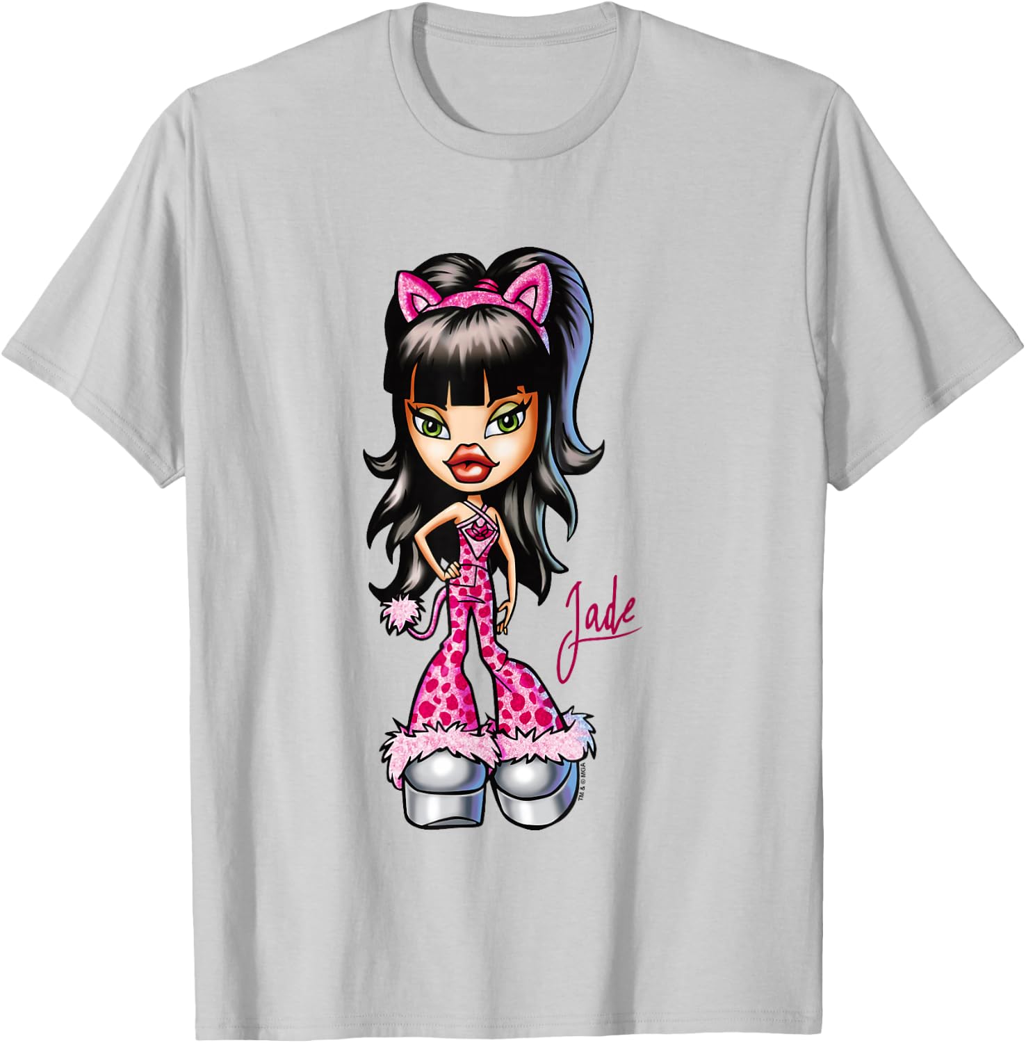 Bratz Halloween Jade Cat Costume Retro T-Shirt - T-Shirt | Ash