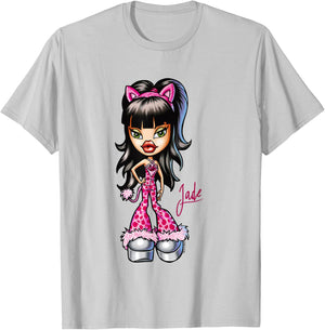 Bratz Halloween Jade Cat Costume Retro T-Shirt - T-Shirt | Ash
