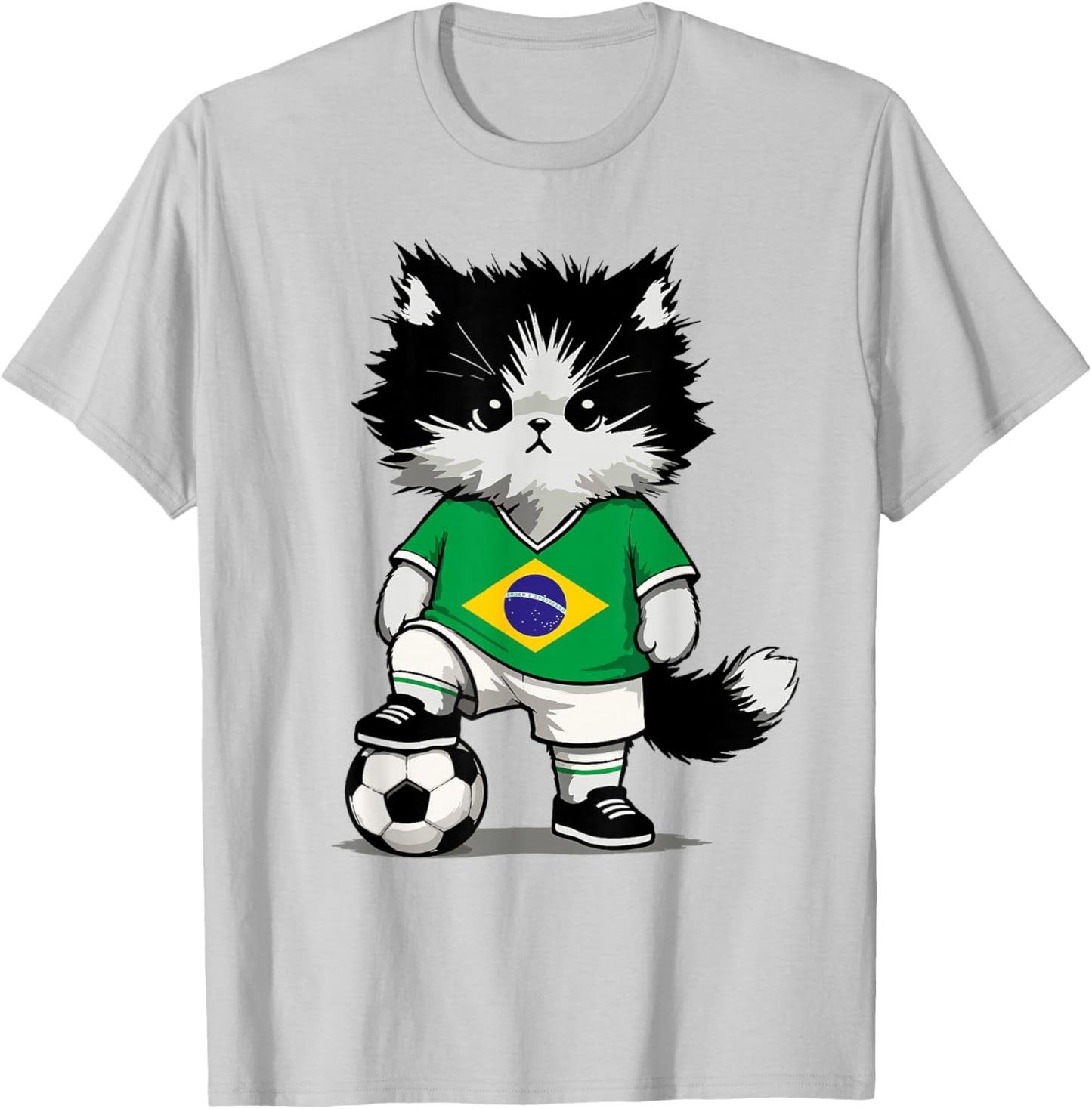 Brazilian Flag Men Women Kids Brazil T-Shirt - T-Shirt | Ash