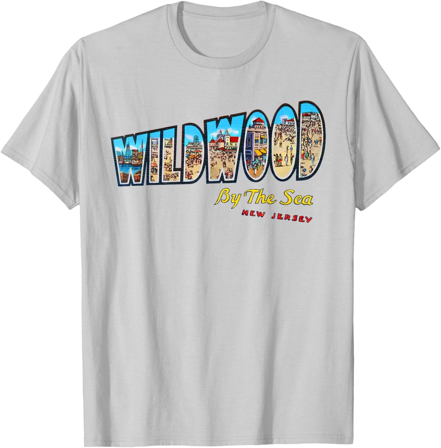 Wildwood New Jersey NJ Vintage Retro Souvenir T-Shirt - T-Shirt | Ash