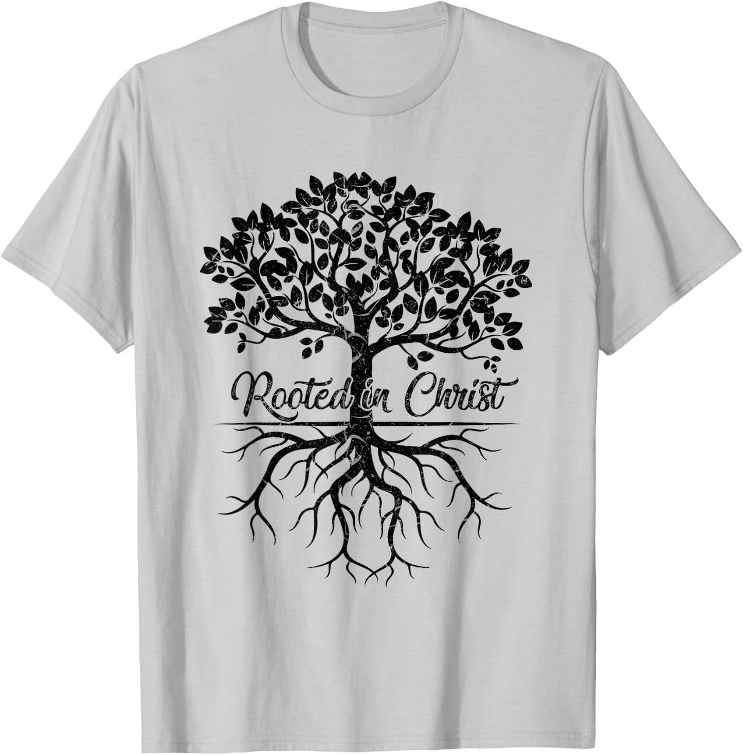 Rooted in Christ Shirt Christian Faith Bible Verse Mom T-Shirt - T-Shirt | Ash