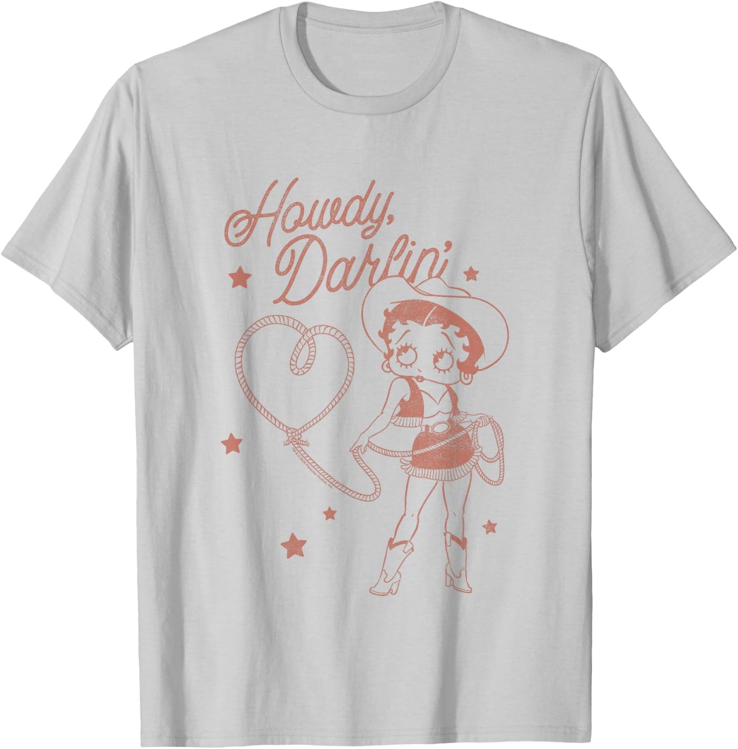 Betty Boop Howdy Darlin' Vintage Rodeo Betty T-Shirt - T-Shirt | Ash