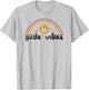 Gudetama Gude Vibes Good Vibes Rainbow Small T-Shirt - T-Shirt | Ash