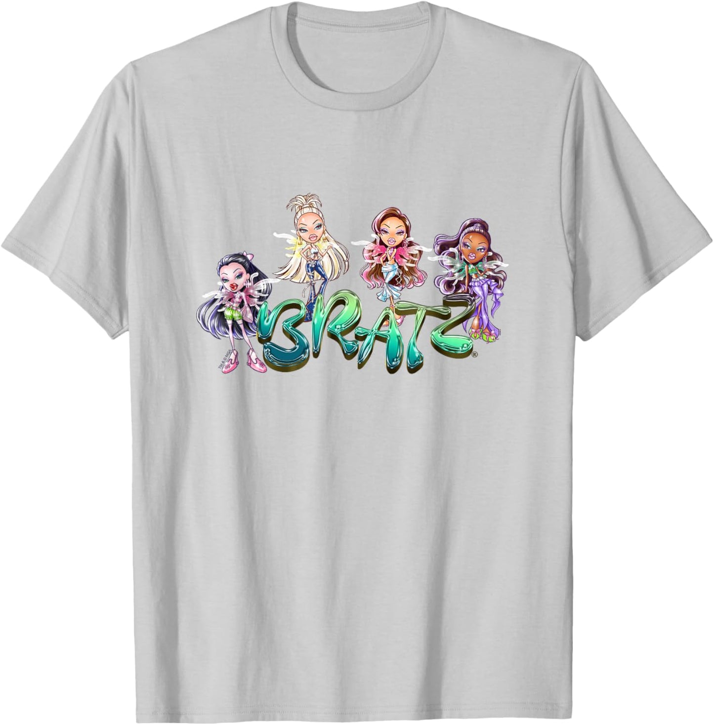 Bratz Fashion Pixiez Vintage Group Shot T-Shirt - T-Shirt | Ash