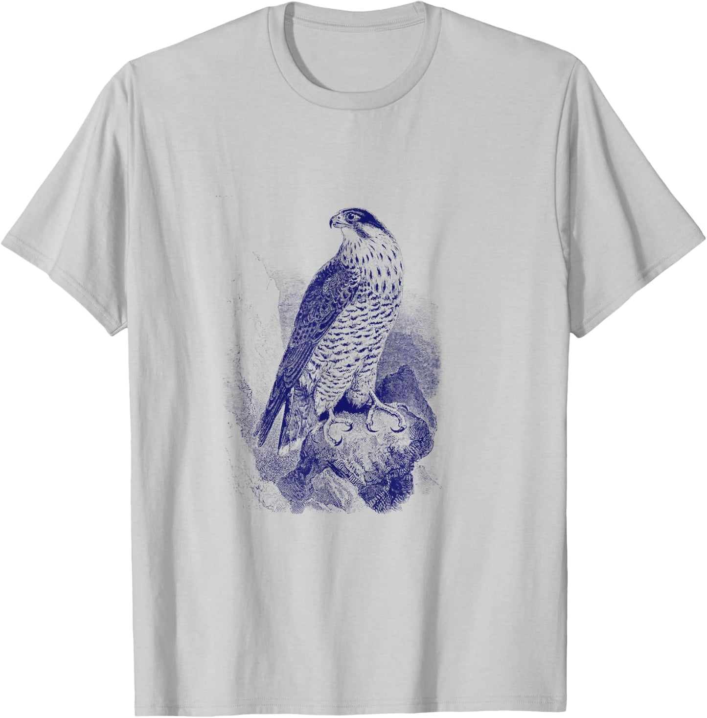 Falcon . Vintage Nature Falcon Bird T-Shirt - T-Shirt | Ash