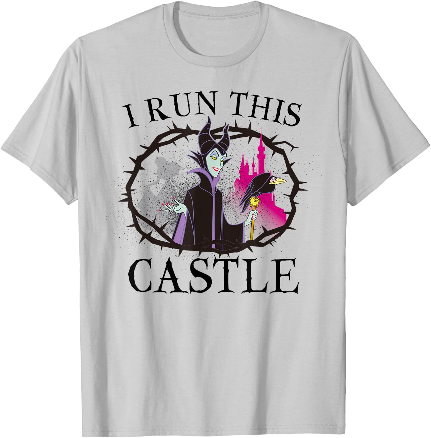 Disney Sleeping Beauty Maleficent Runs This Castle T-Shirt - T-Shirt | Ash