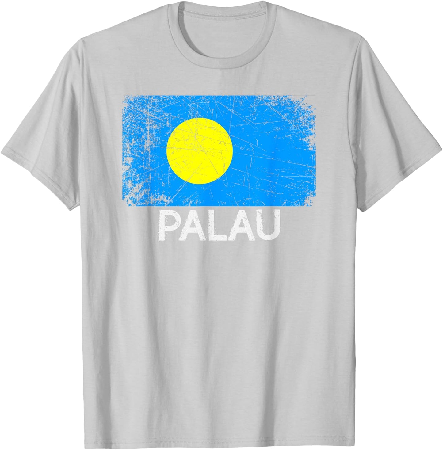 Palauan Flag | Vintage Made In Palau Gift T-Shirt - T-Shirt | Ash