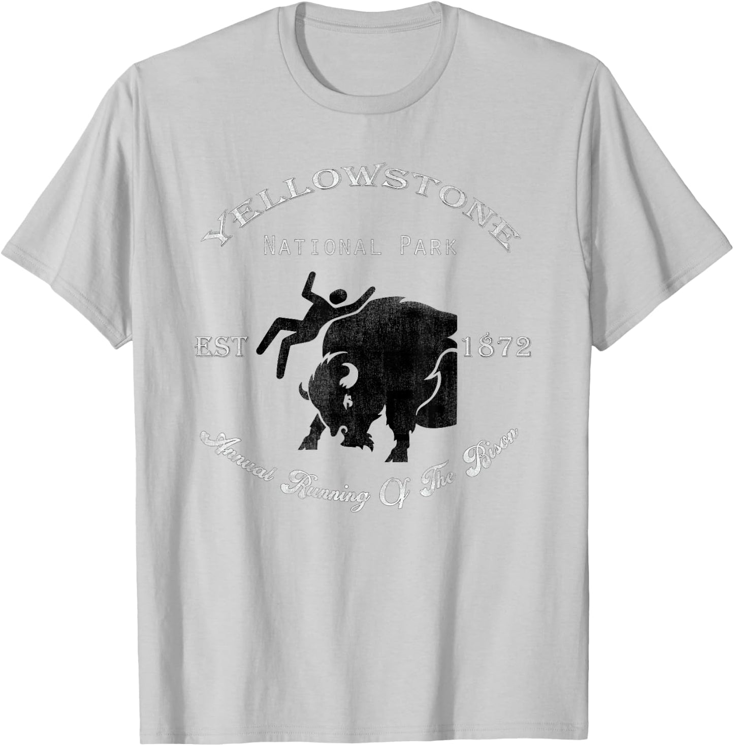 Yellowstone Annual Running of the Bison T Shirt T-Shirt - T-Shirt | Ash