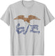 Iowa Flag Retro Distressed T-Shirt - T-Shirt | Ash