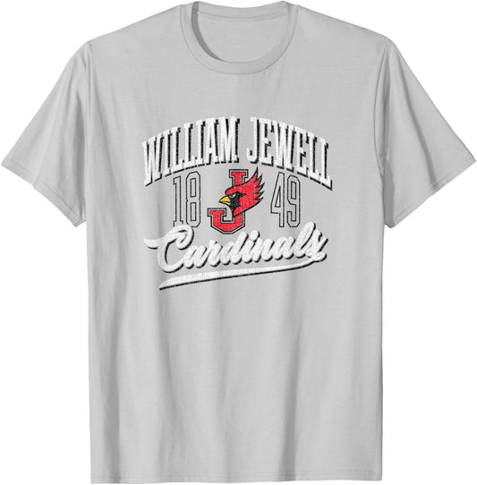 William Jewell College Cardinals Vintage Script Emblem T-Shirt - T-Shirt | Ash