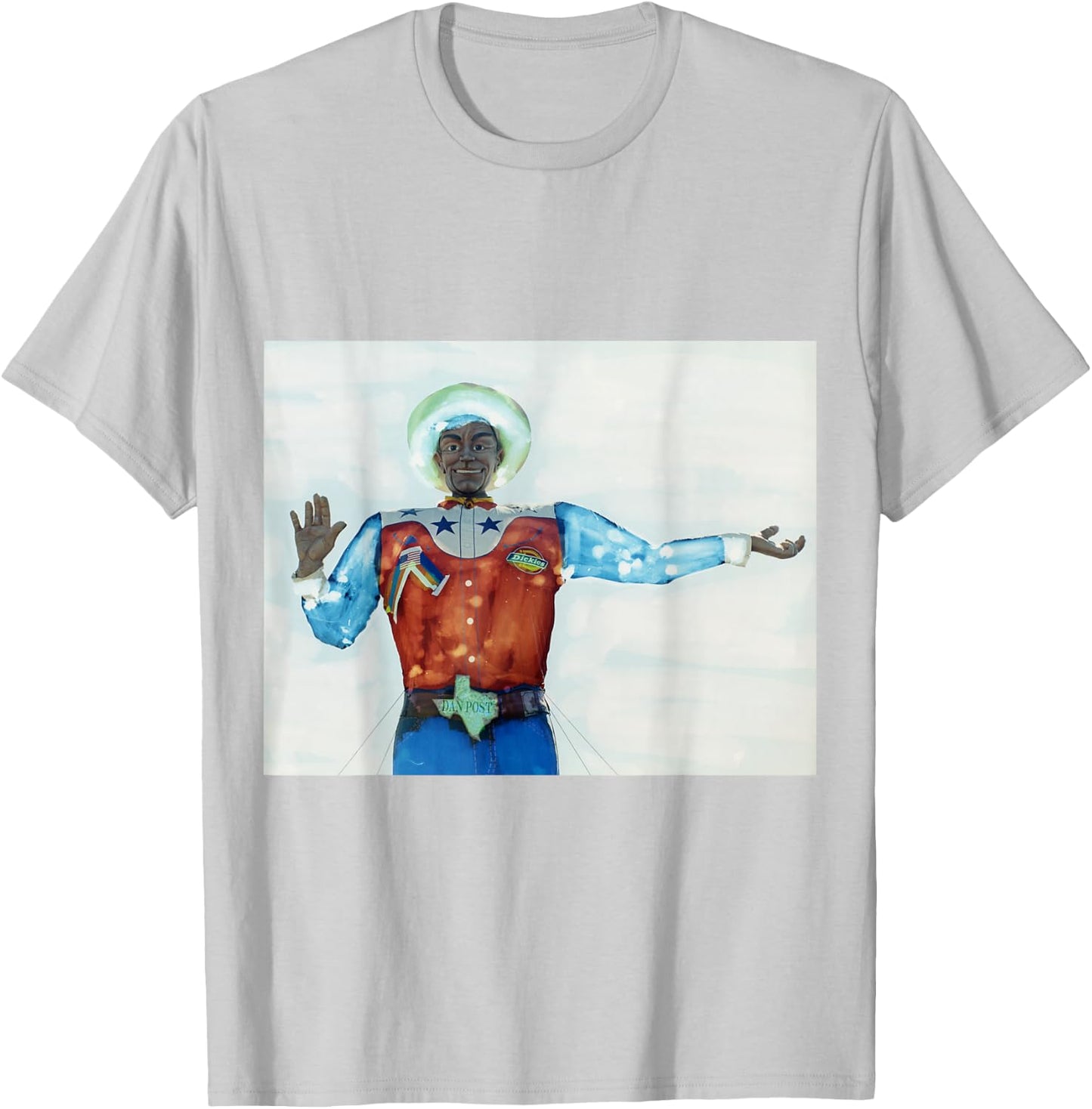 Howdy Big Tex State Fair Texas Painted Negative T-Shirt - T-Shirt | Ash