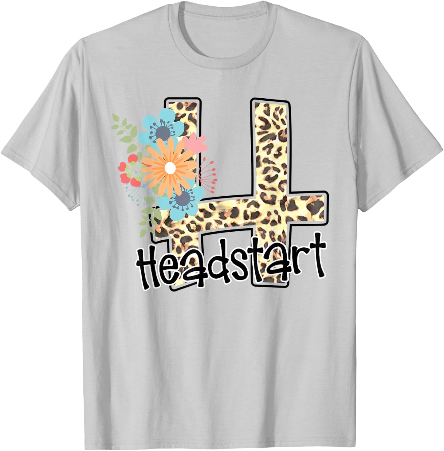 Headstart Leopard Back to School Teacher Girl First Day T-Shirt - T-Shirt | Ash