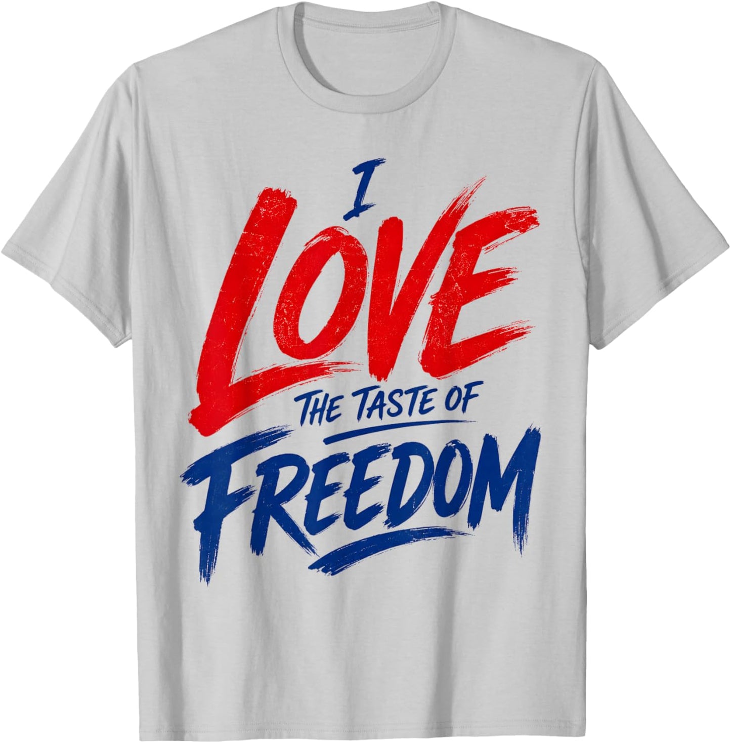 I Love The Taste of Freedom Matching Fourth of July Couple T-Shirt - T-Shirt | Ash