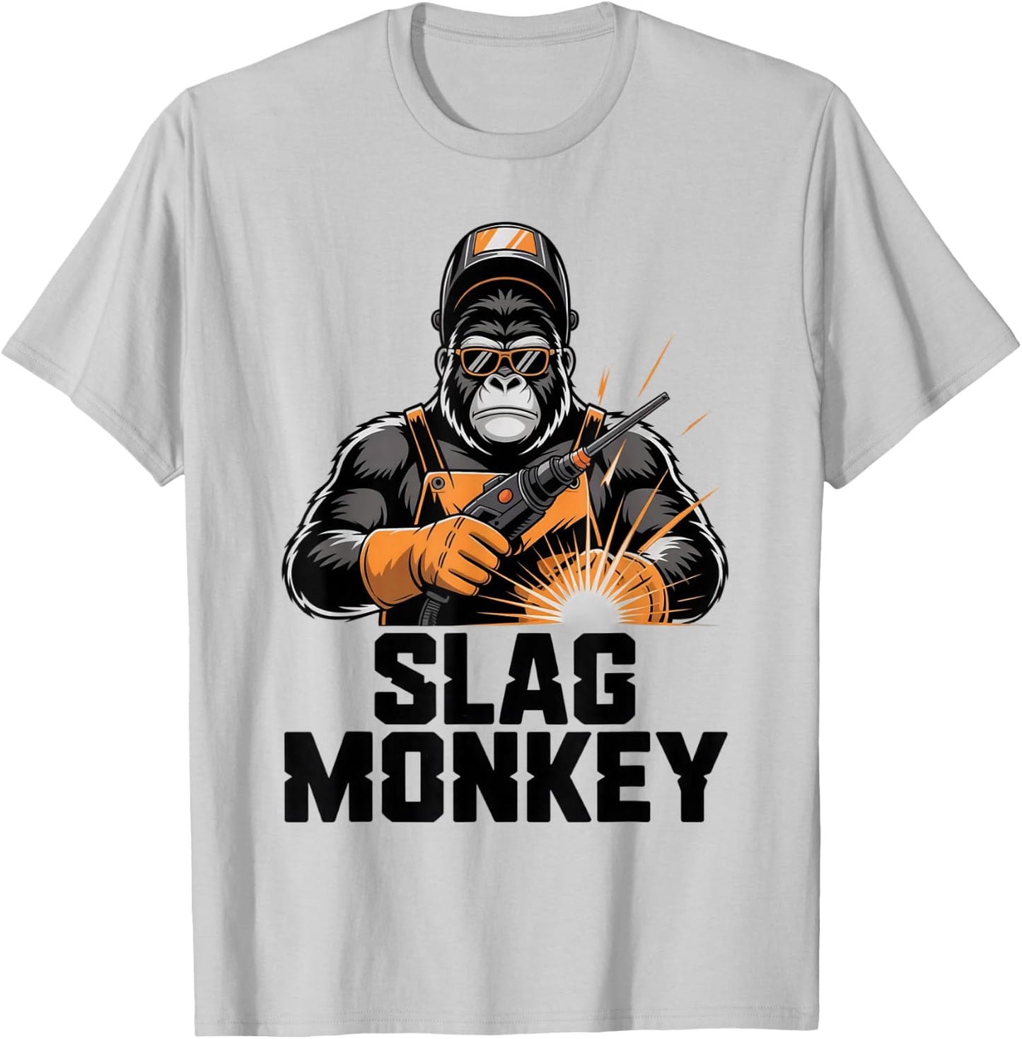 Slag Monkey Gorilla Welder MIG TIG Pipe Welding Men T-Shirt - T-Shirt | Ash