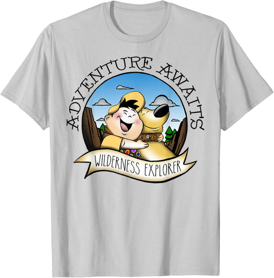 Disney Pixar Up Dug & Russell Wilderness Explorer T-Shirt - T-Shirt | Ash