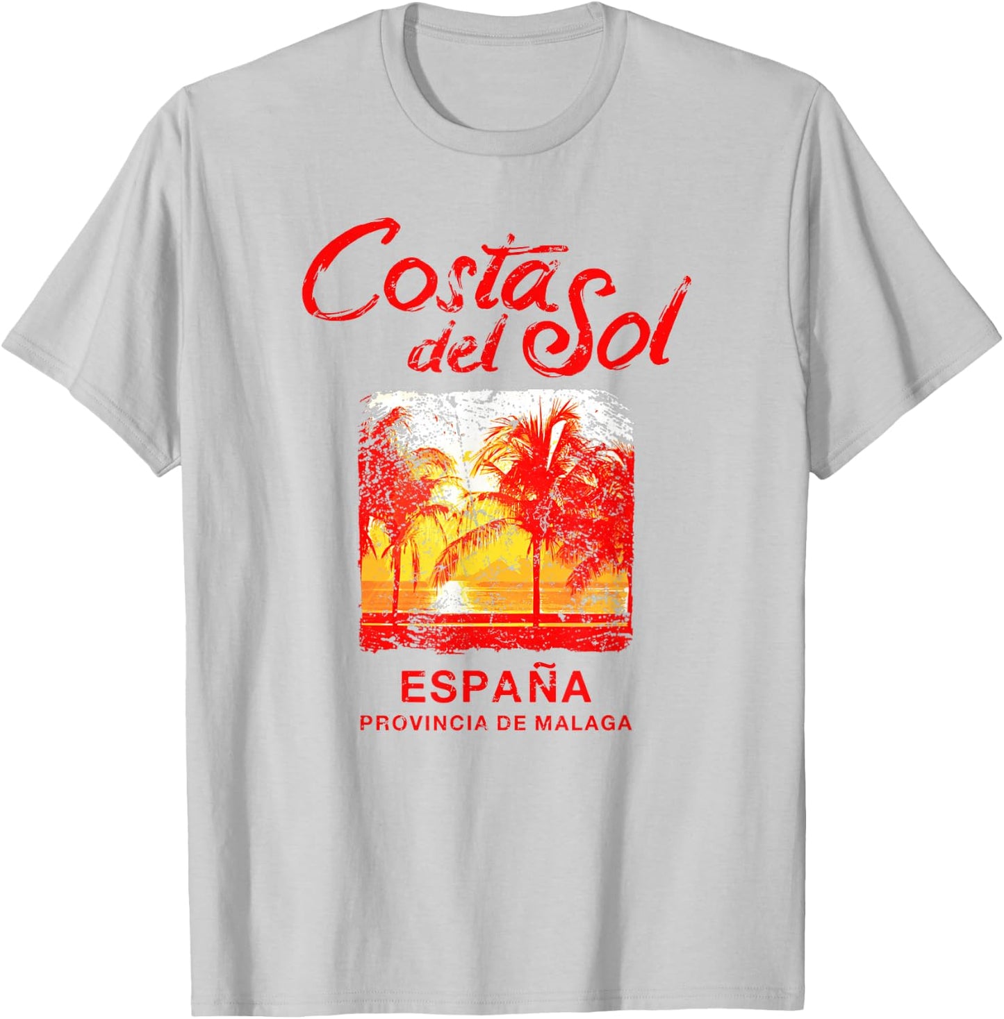 Spain Costa Del Sol Vintage Malaga ESPANA Retro T-Shirt - T-Shirt | Ash