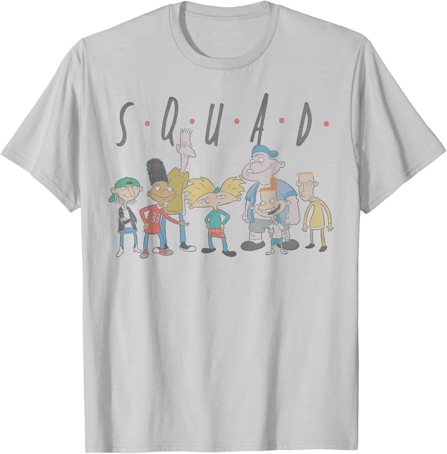 Nickelodeon Hey Arnold SQUAD Team T-Shirt - T-Shirt | Ash