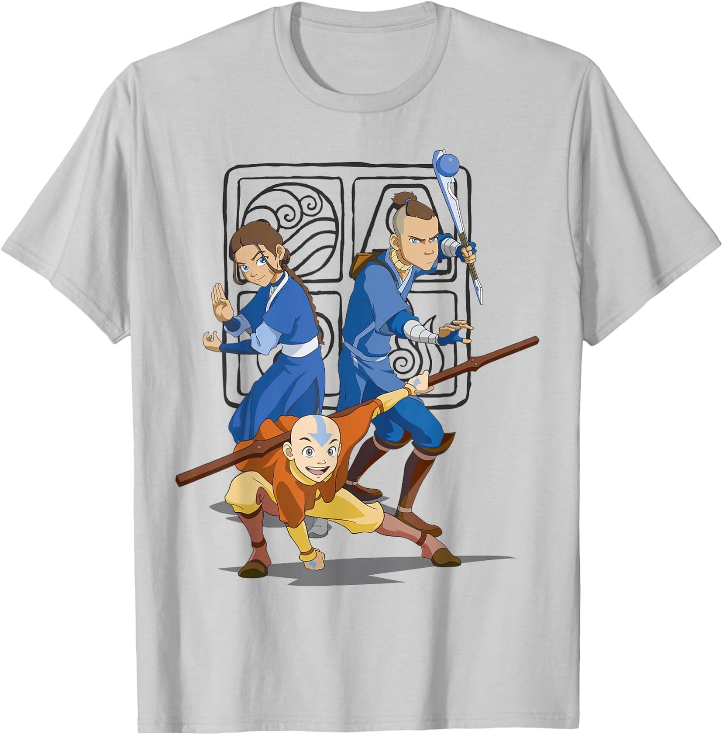 Avatar: The Last Airbender Action Group Shot T-Shirt - T-Shirt | Ash