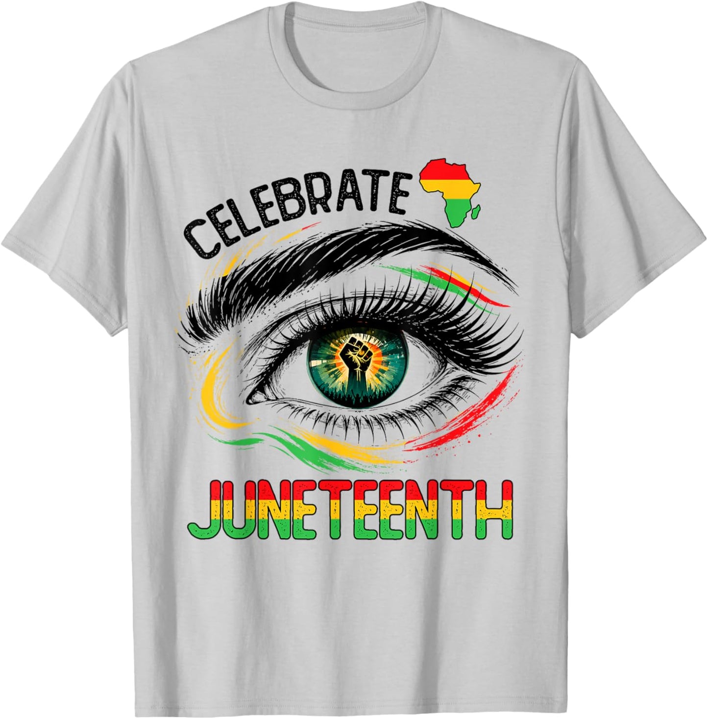 Celebrate Juneteenth 1865 Black African Afro Men Women Kids T-Shirt - T-Shirt | Ash