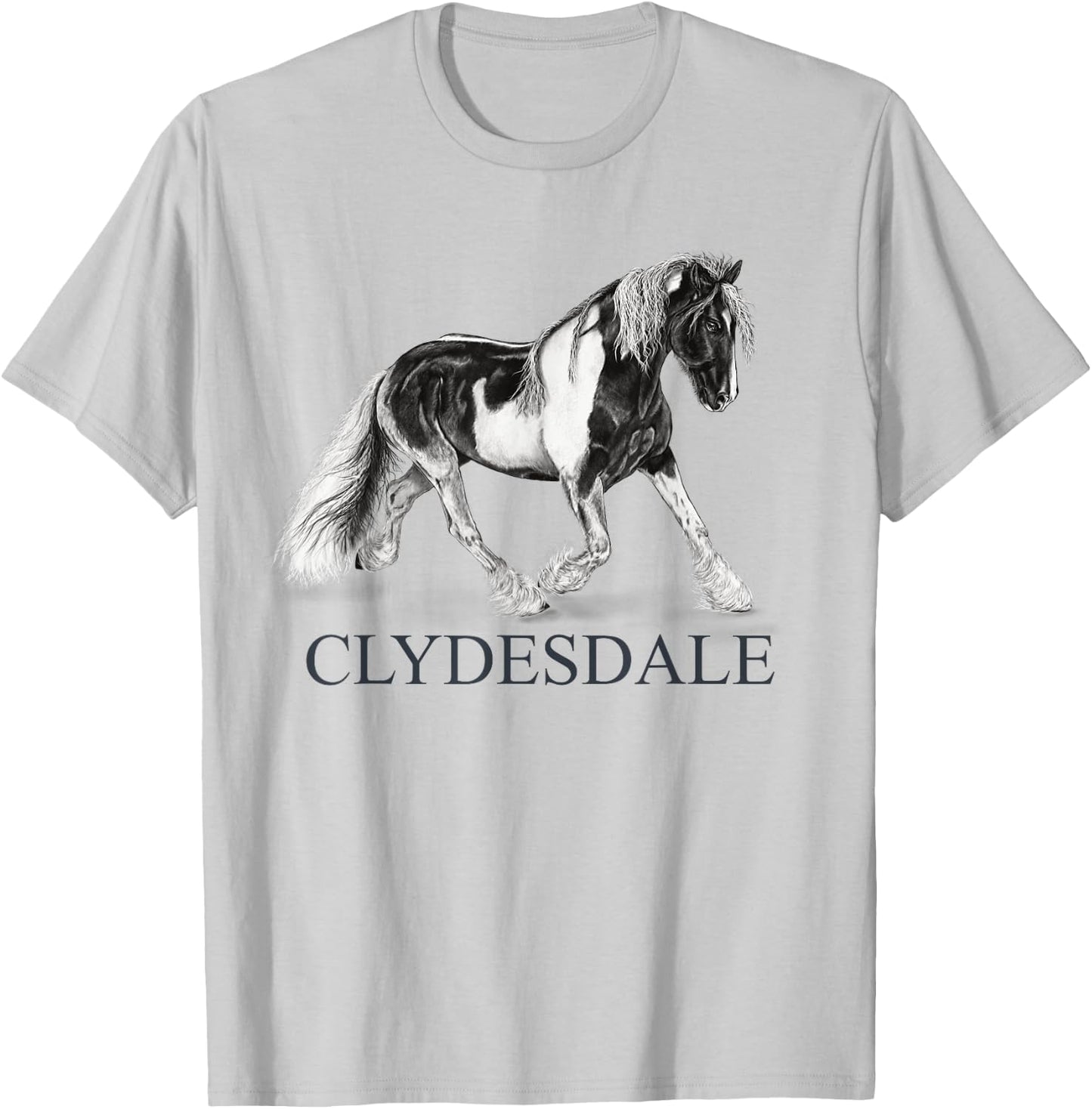 Clydesdale Equestrian Horse Lover T-Shirt - T-Shirt | Ash