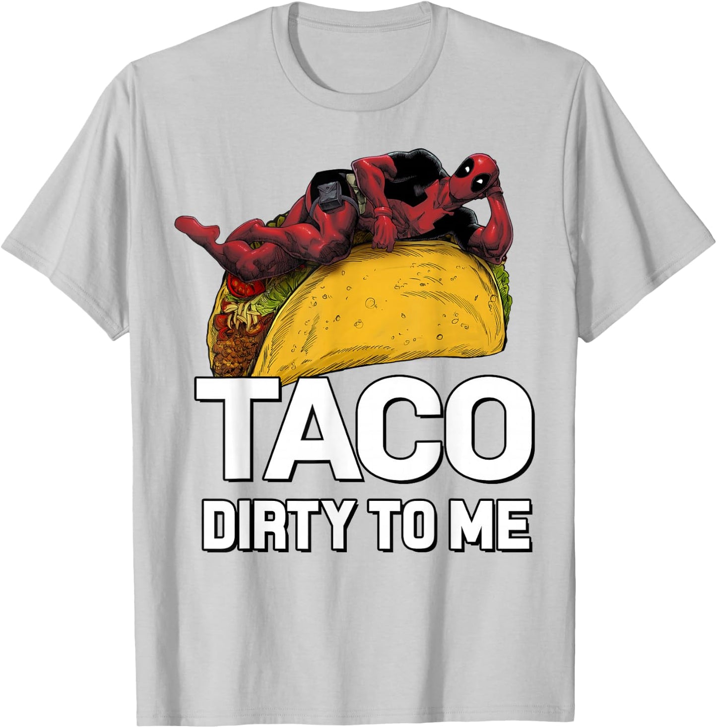Marvel Deadpool Taco Dirty To Me Graphic T-Shirt - T-Shirt | Ash