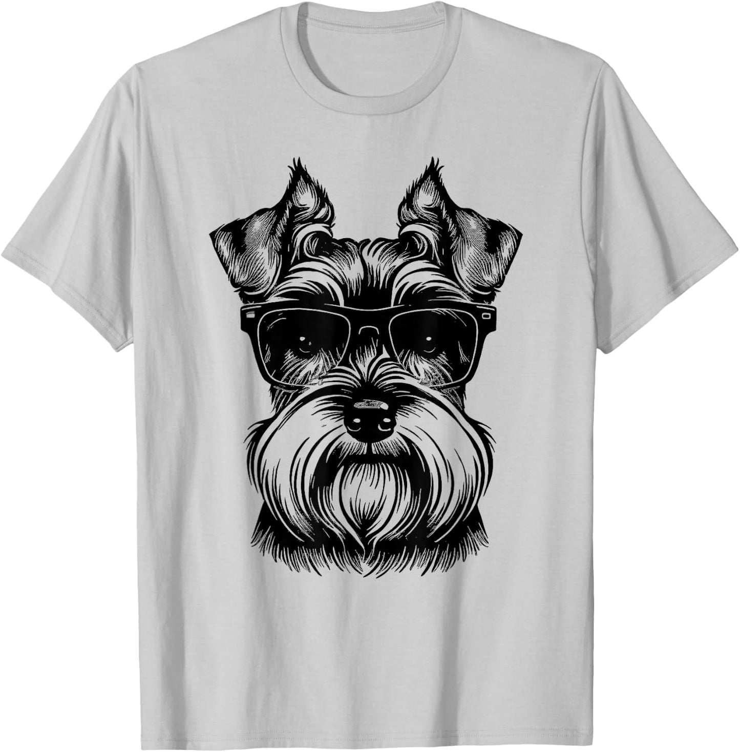 Miniature Schnauzer Miniature Schnauzer dog with sunglasses T-Shirt - T-Shirt | Ash
