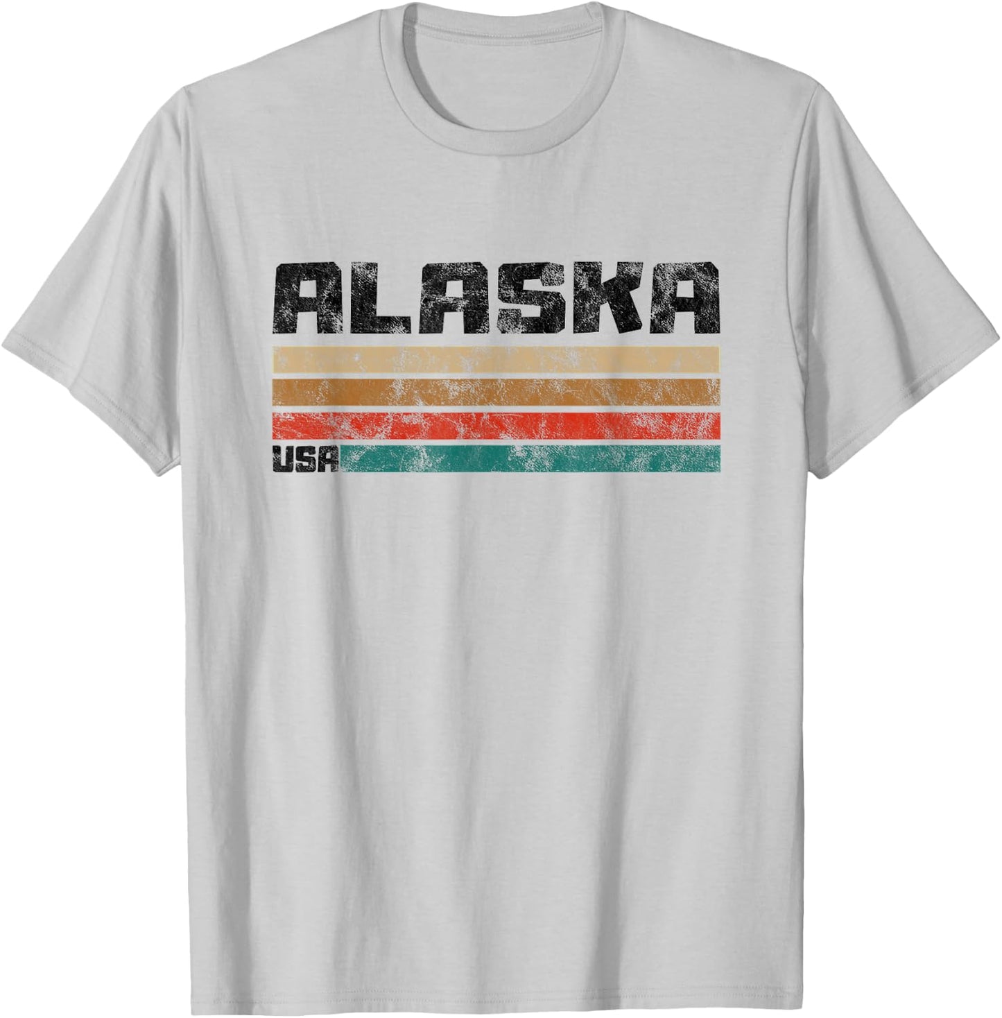 Alaska AK Retro Vintage Shirt Gift Men Women Kids T-Shirt - T-Shirt | Ash