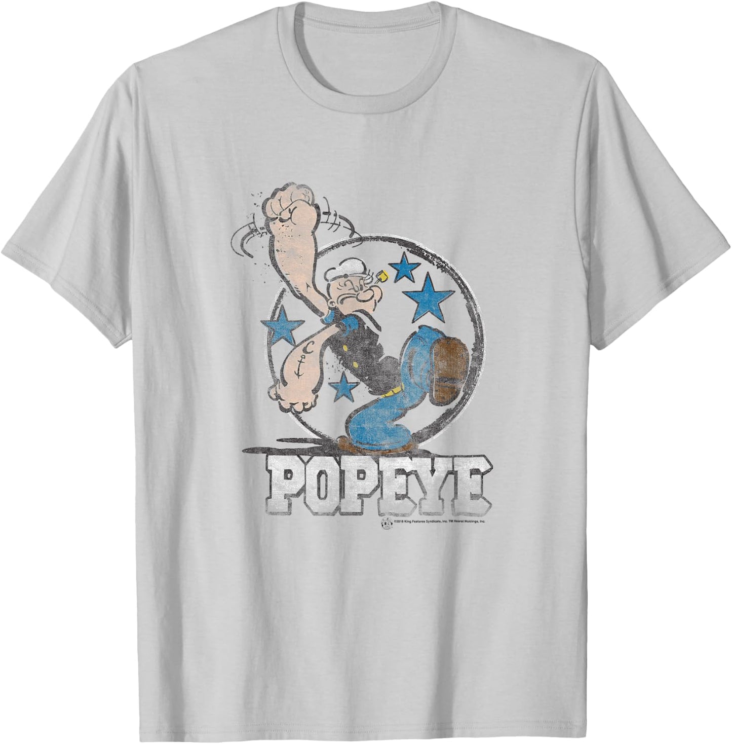 Popeye Stars #36503 T-Shirt - T-Shirt | Ash