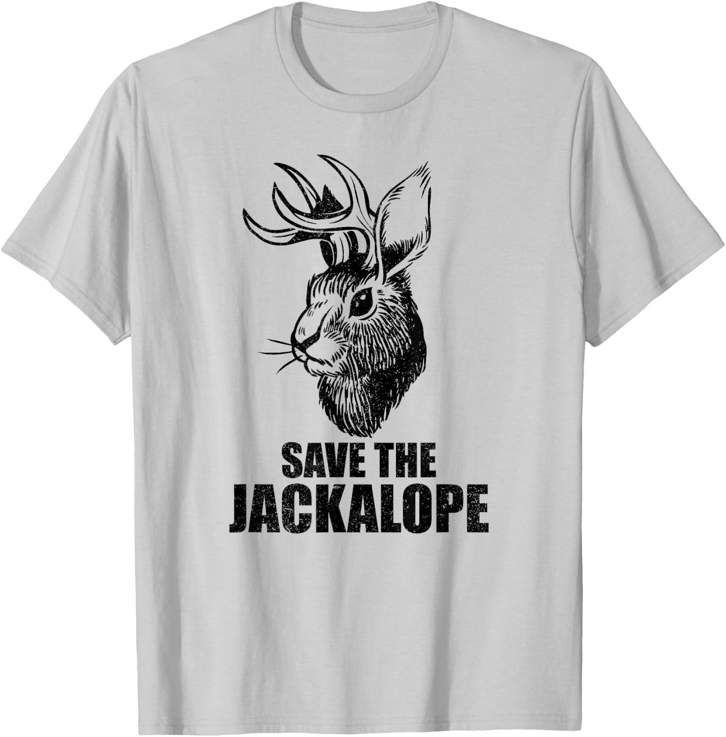 Jackalope Cryptid Animals Vintage Retro Camping Lover Jackalope T-Shirt - T-Shirt | Ash