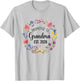 First Time Promoted to Grandma Est 2026 Floral Announcement T-Shirt - T-Shirt | Ash
