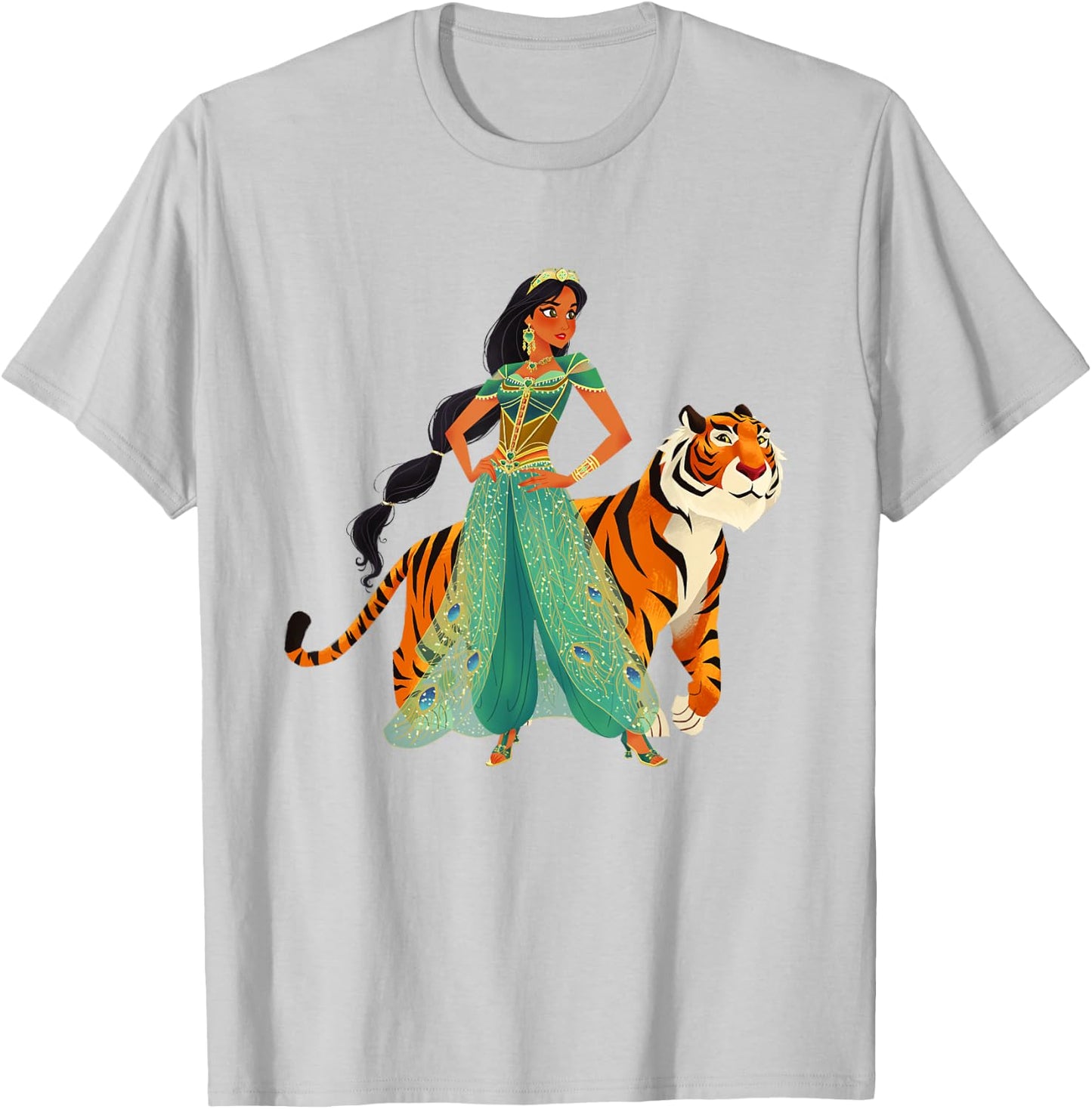 Disney Aladdin Jasmine and Rajah Live Action T-Shirt - T-Shirt | Ash