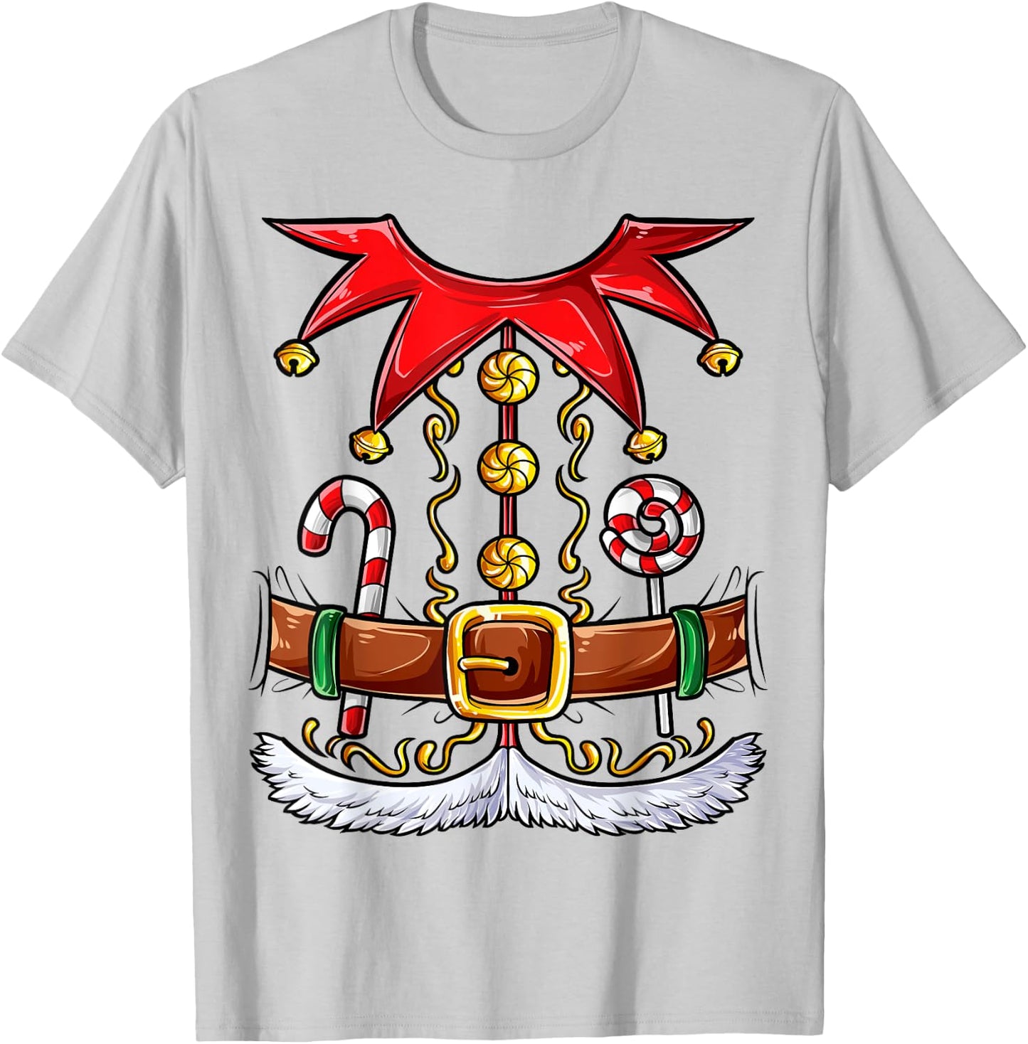 Elf Costume Christmas Elves Boys Girls Funny Xmas Holiday T-Shirt - T-Shirt | Ash