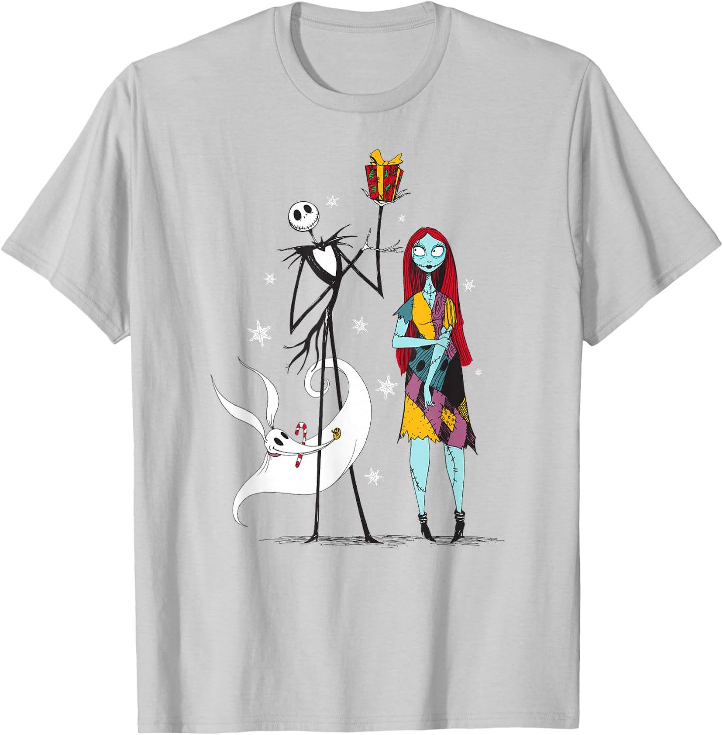 The Nightmare Before Christmas - Jack Sally Zero Gift T-Shirt - T-Shirt | Ash