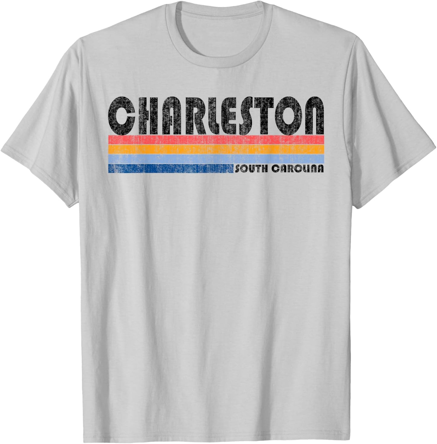 Vintage 1980s Style Charleston, SC T-Shirt - T-Shirt | Ash