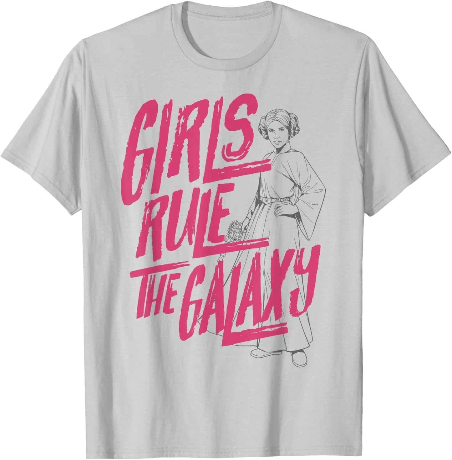 Star Wars Princess Leia Girls Rule The Galaxy T-Shirt - T-Shirt | Ash