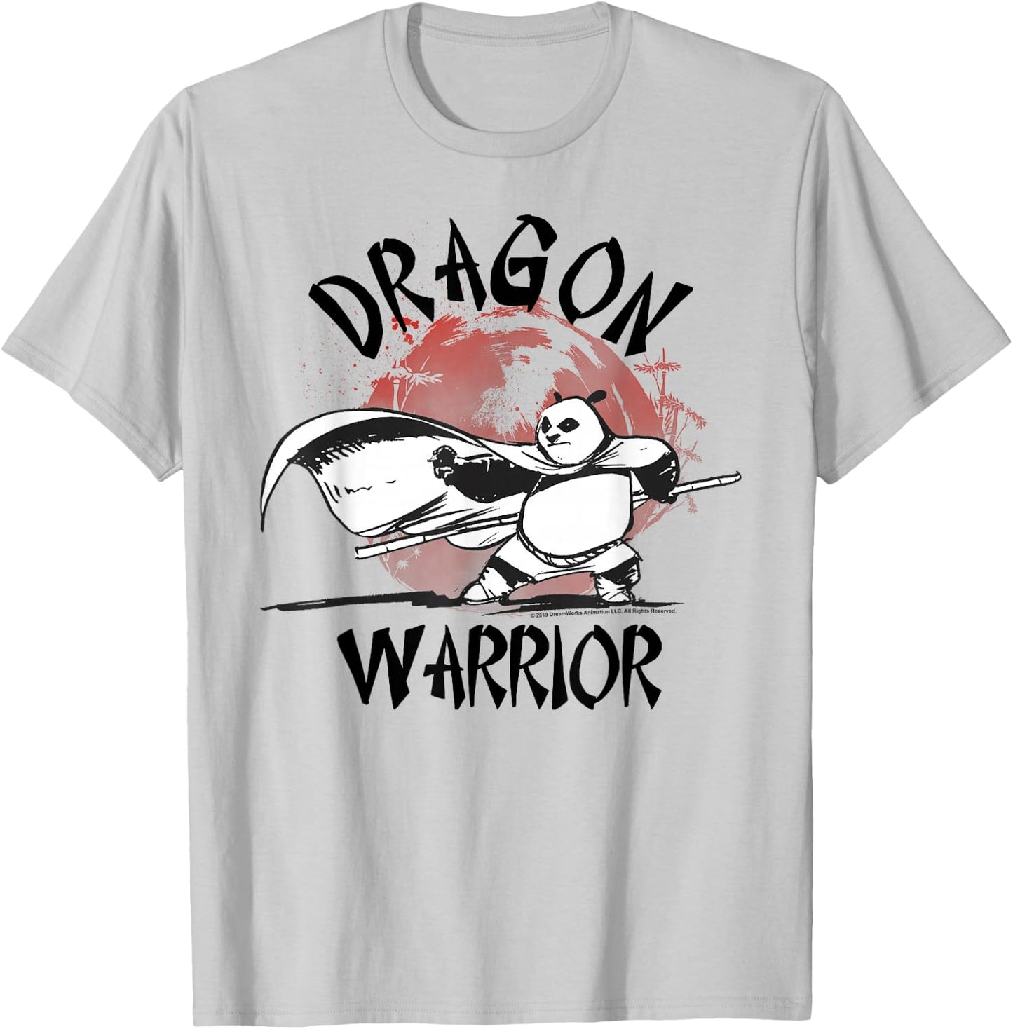 Kung Fu Panda Dragon Warrior Action Pose Portrait T-Shirt - T-Shirt | Ash
