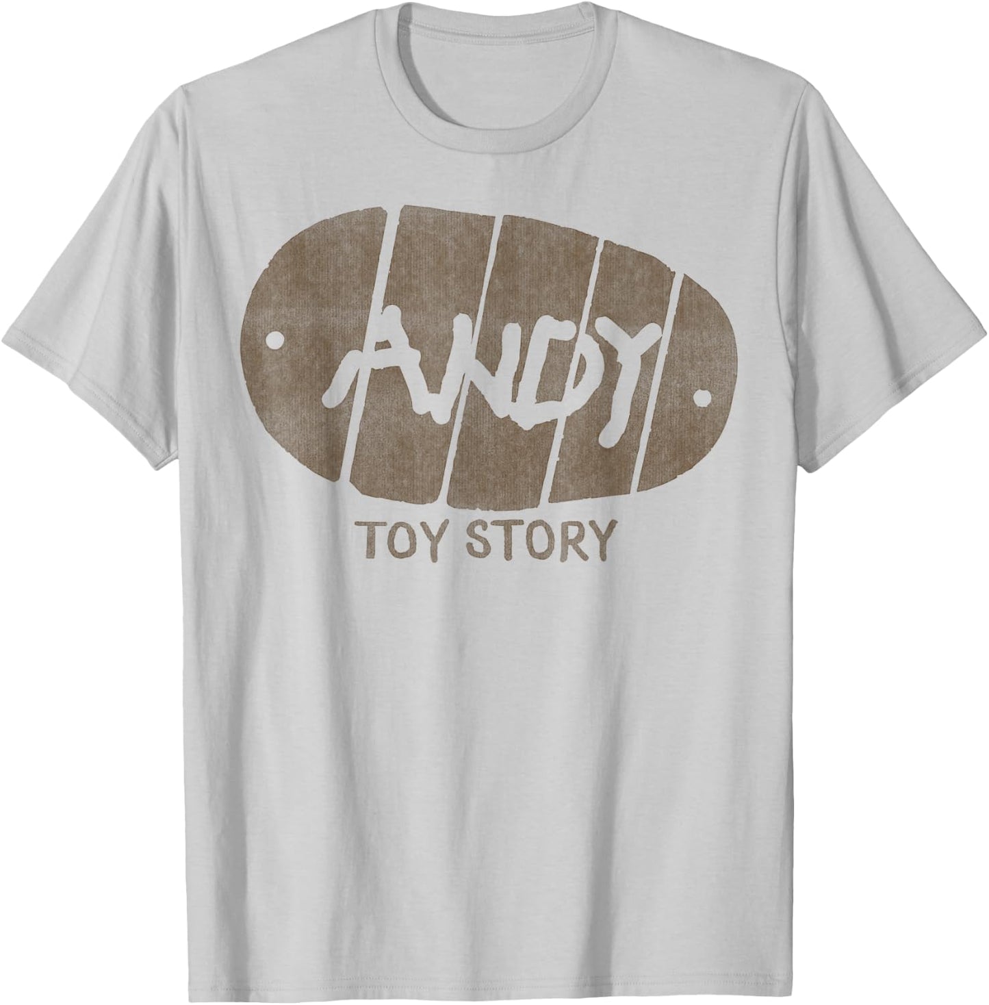 Disney Pixar Toy Story Andy Distressed Signature Boot Logo T-Shirt - T-Shirt | Ash