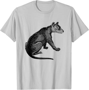Tasmanian Tiger Print T-Shirt - T-Shirt | Ash