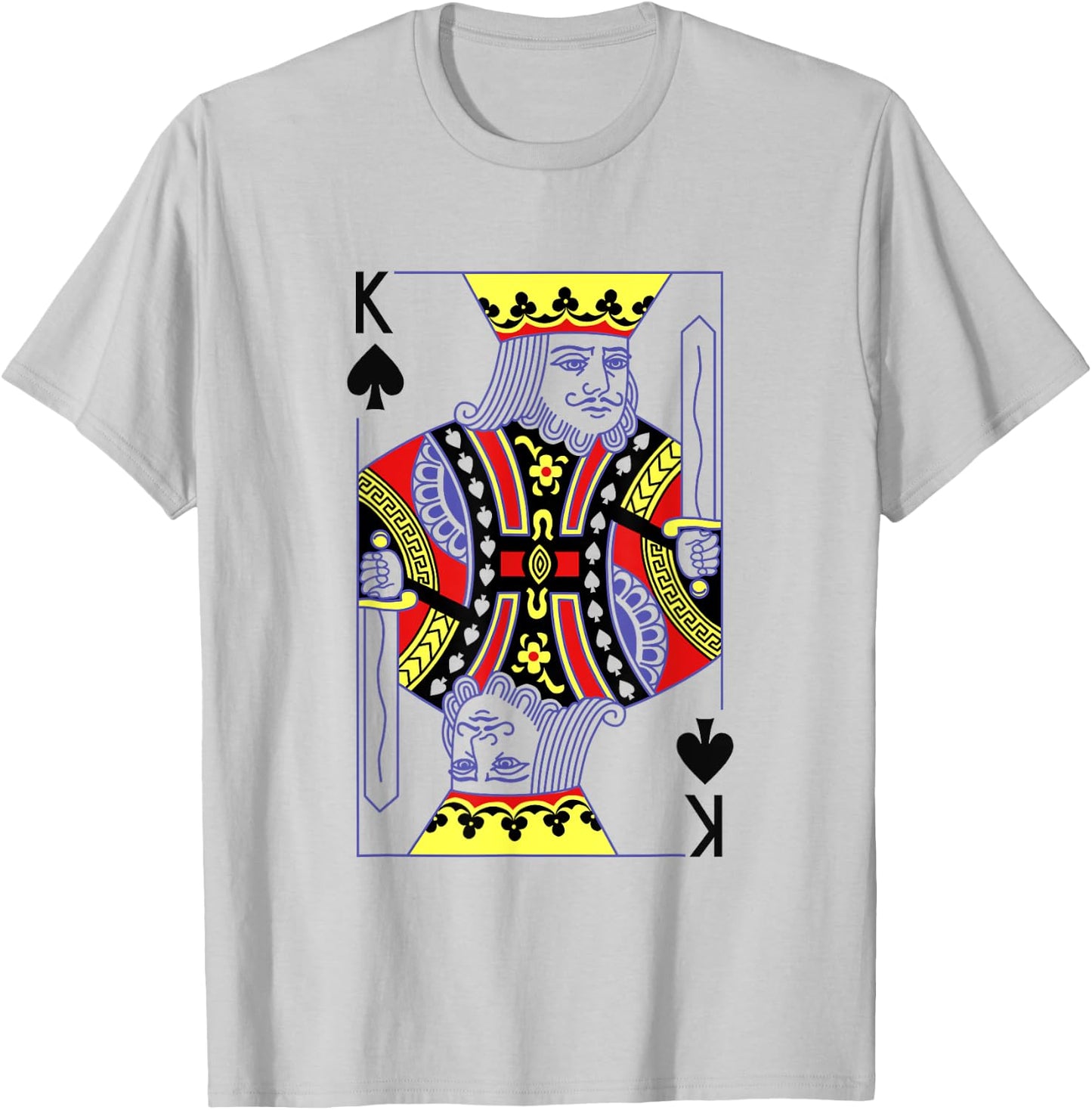 King Of Spades Deck Of Cards Group Costume Halloween Casino T-Shirt - T-Shirt | Ash