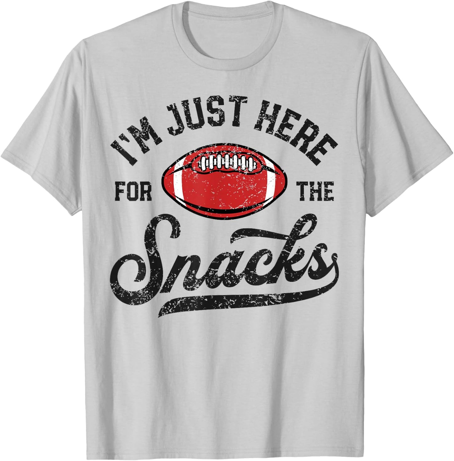 I'm Just Here For The Snacks Funny Fantasy Football League T-Shirt - T-Shirt | Ash
