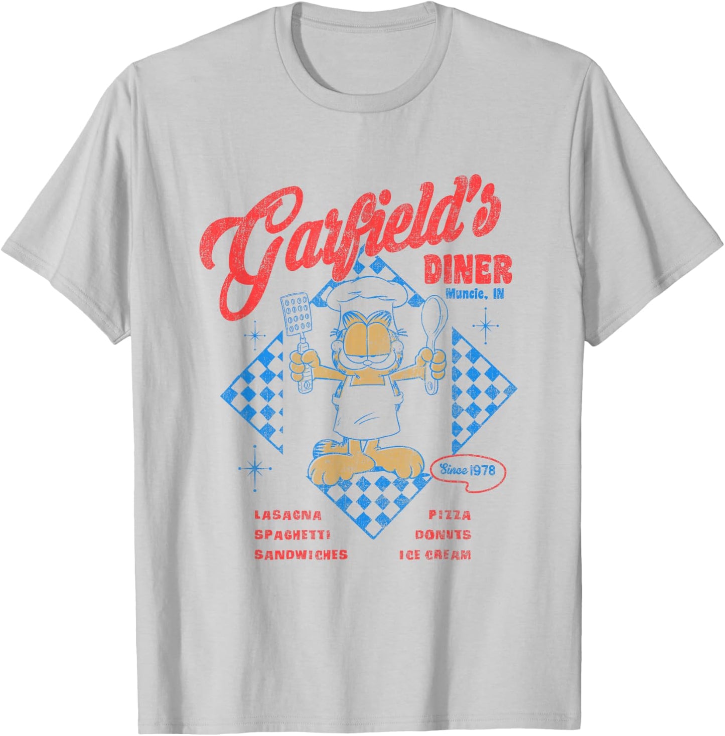Garfield Diner Vintage Retro Restaurant Since 1978 T-Shirt - T-Shirt | Ash