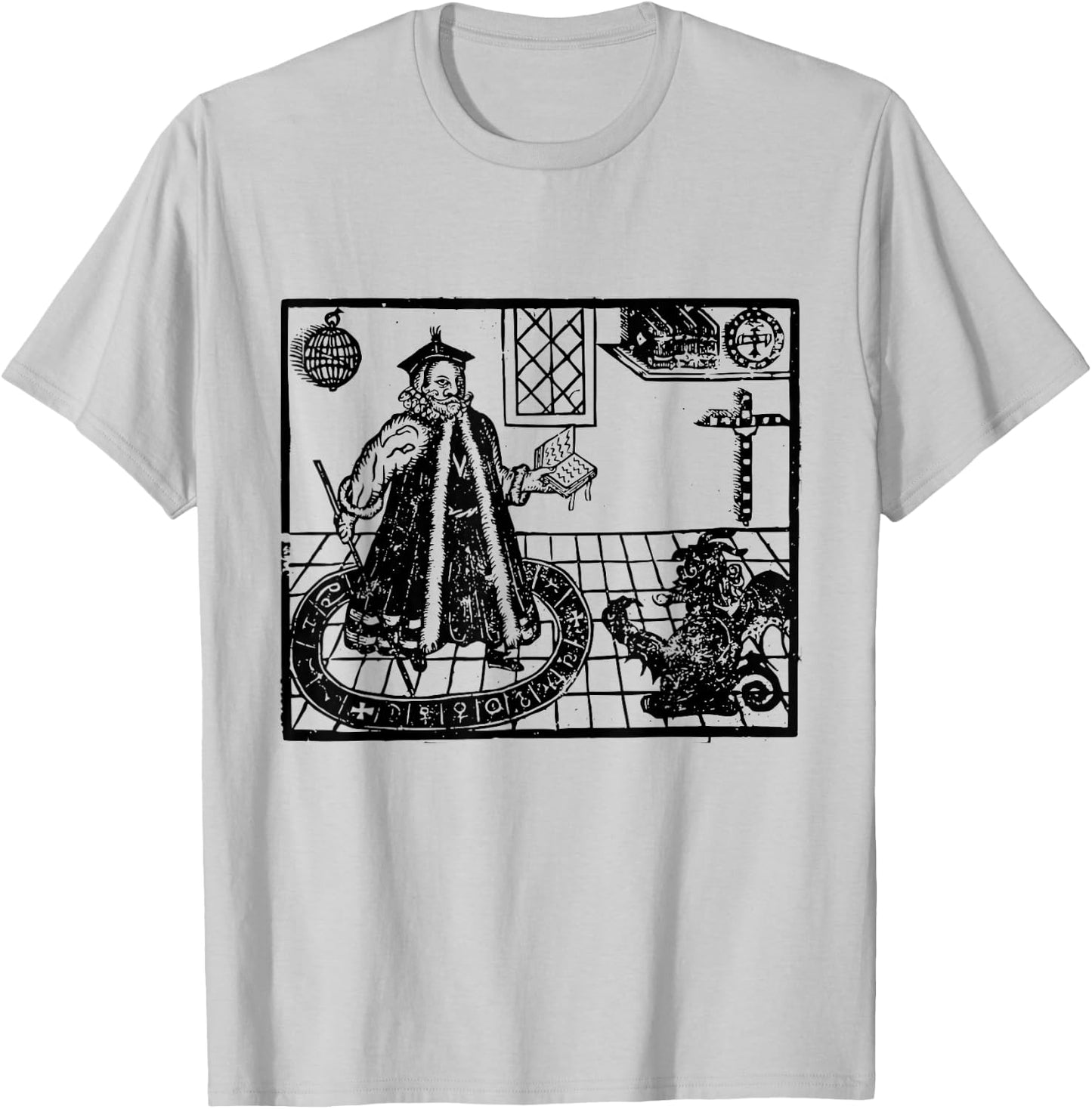 Faustus Conjuring Mephistopheles Demonic Pact Faust T-Shirt - T-Shirt | Ash